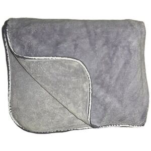 Brookstone NAP Light Purple Travel Blanket Thick 2Ply Throw Satin Trim 40x60 htf